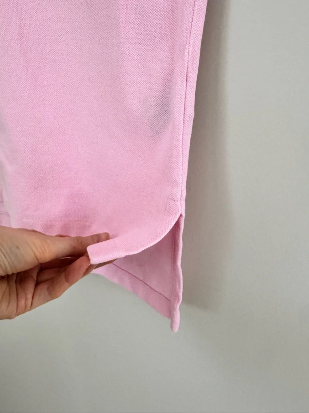 Polo Ralph Lauren Classic Fit Solid Pink Mesh Polo Shirt Pony Logo Size L